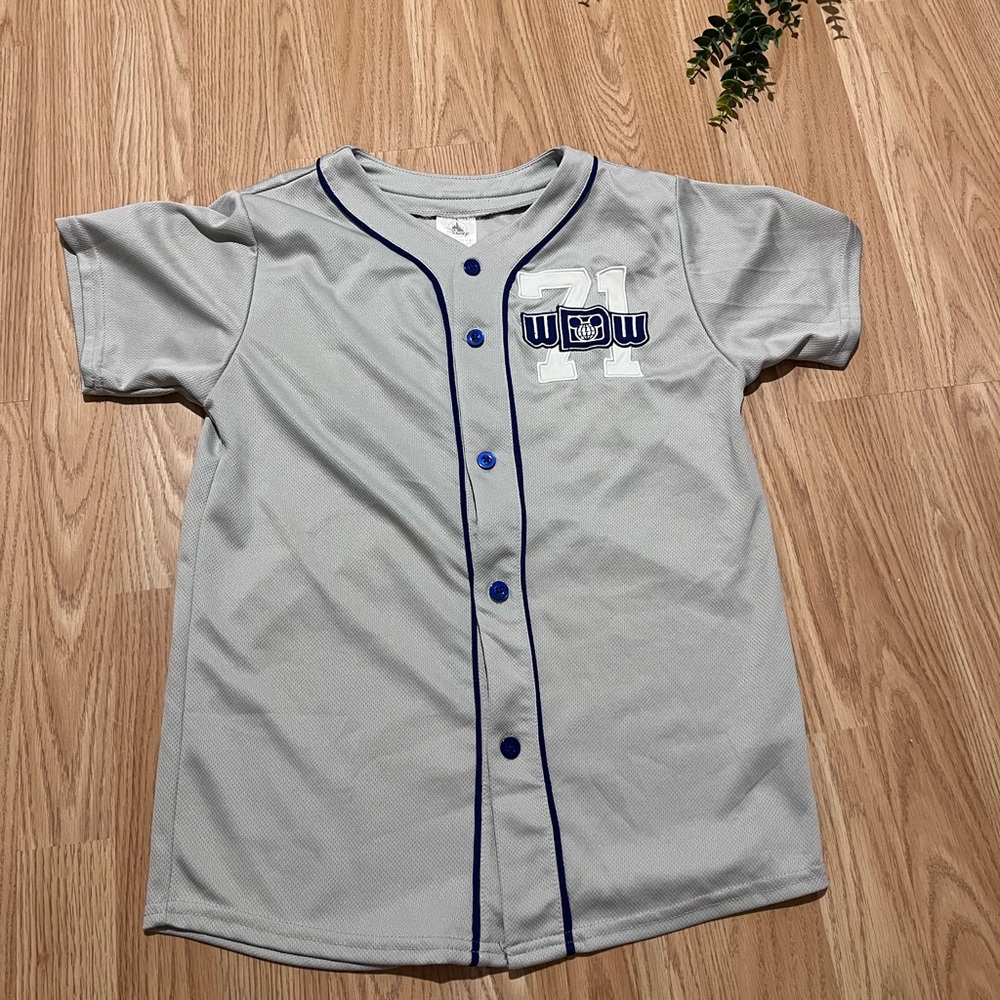 Walt Disney World 1971 Castle Kids Baseball Jersey Shirt XL